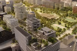 Khu đô thị sinh thái Clichy-Batignolles nằm tại quận 17, một khu đô thị rộng 54 ha, trong đó có tới 10 ha công viên cây xanh. (Ảnh: Hùng Võ/Vietnam+)