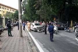 Hiện trường vụ tai nạn. (Ảnh: Việt Phương/Vietnam+)