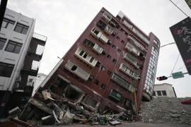 Trận động đất có độ lớn 7,3 xảy ra sáng 3/4 tại Đài Loan, Trung Quốc. (Ảnh: Kyodo/TTXVN)