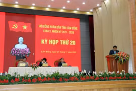 Kỳ họp thứ 20 HĐND tỉnh Lâm Đồng khóa X thông qua Nghị quyết điều chỉnh 6 nội dung trong Dự án cao tốc Bảo Lộc-Liên Khương. (Ảnh Chu Quốc Hùng/TTXVN)