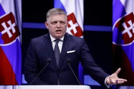 Thủ tướng Slovakia Robert Fico phát biểu tại Brussels, Bỉ, ngày 21/3/2024. (Ảnh: AFP/TTXVN)