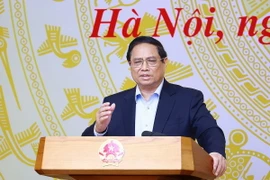 Thủ tướng Phạm Minh Chính chủ trì hội nghị. (Ảnh: Dương Giang/TTXVN)