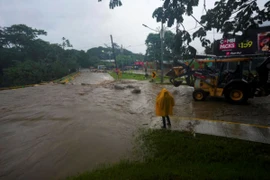 Bão gây ngập lụt ở Peru. (Ảnh: AP)