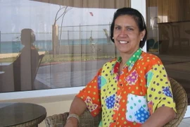 Bà Alicia Corredera trong cuộc trò chuyện với phóng viên TTXVN tại La Habana. (Ảnh: Mai Phương /TTXVN) 