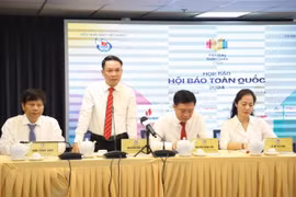 Ông Nguyễn Đức Lợi, Phó Chủ tịch Thường trực Hội Nhà báo Việt Nam, Trưởng Ban tổ chức thông tin về Hội Báo Toàn quốc năm 2024. (Ảnh: Thu Hoài/TTXVN)