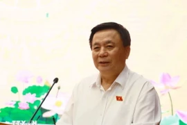 Ông Nguyễn Xuân Thắng, Ủy viên Bộ Chính trị, Giám đốc Học viện Chính trị quốc gia Hồ Chí Minh, Chủ tịch Hội đồng Lý luận Trung ương. (Ảnh: Đức Hiếu/TTXVN)