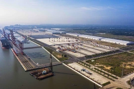 Cảng Quốc tế Long An (huyện Cần Giuộc, tỉnh Long An) có diện tích 147 ha, chiều dài từ cầu cảng số 1 đến cầu cảng số 7 là 1.670m. (Ảnh: Vũ Sinh/TTXVN)