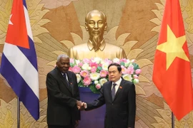Chủ tịch Quốc hội Trần Thanh Mẫn tiếp Chủ tịch Quốc hội Cuba Esteban Lazo Hernandez, sang Việt Nam dự tang lễ Tổng Bí thư Nguyễn Phú Trọng hồi tháng 7/2024. (Ảnh: Văn Điệp/TTXVN)