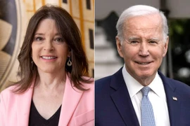 Tổng thống Joe Biden và ứng cử viên Marianne Williamson. (Nguồn: Getty Images)