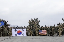 Binh sỹ Mỹ và Hàn Quốc tại một cuộc tập trận. (Ảnh: Yonhap/TTXVN)