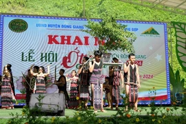 Lễ hội ớt A Riêu lần thứ I - năm 2024 tại Khu du lịch sinh thái Cổng Trời Đông Giang (huyện Đông Giang, tỉnh Quảng Nam). (Ảnh: TTXVN phát)