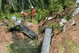 Số phận của 2 người trên máy bay chưa được xác định. (Nguồn: Selangor Bomba)