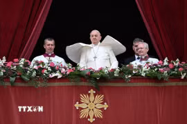 Giáo hoàng Francis phát biểu tại Vatican. (Ảnh: AFP/TTXVN)