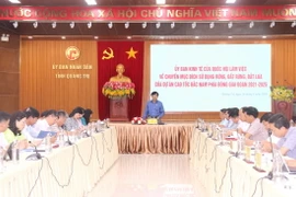 Quang cảnh buổi làm việc. (Ảnh: Thanh Thủy/TTXVN)