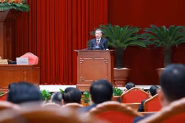 Tổng Bí thư, Chủ tịch nước Tô Lâm phát biểu bế mạc hội nghị lần thứ 10 Ban Chấp hành Trung ương Đảng khóa XIII. (Ảnh: Dương Giang/TTXVN)