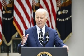 Tổng thống Mỹ Joe Biden phát biểu tại Nhà Trắng ở Washington DC., ngày 14/5/2024. (Ảnh: Kyodo/TTXVN)