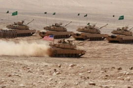 Xe tăng Mỹ và Saudi Arabia tham gia cuộc tập trận Eager Lion năm 2022. (Nguồn: AFP)