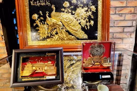Sản phẩm của làng nghề được trưng bày tại Không gian Tịnh Tâm Kim Cổ. (Ảnh: Sở Du lịch Thừa Thiên-Huế)