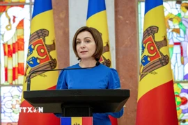 Tổng thống Moldova Maia Sandu (Ảnh: AFP/TTXVN)