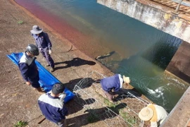 Gia Lai: Xuất hiện lỗ thủng trên thân đập thủy lợi Ia Ring