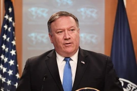 Ngoại trưởng Mỹ Mike Pompeo trong một cuộc họp báo ở Washington D.C., ngày 16/8. (Ảnh: THX/TTXVN)