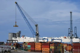 Hoạt động tại cảng hàng hóa ở bang Veracruz, Mexico ngày 27/8. Ảnh: (Nguồn: AFP/TTXVN)
