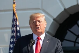 Tổng thống Mỹ Donald Trump phát biểu tại Nhà Trắng ngày 27/7. (Ảnh: AFP/ TTXVN)