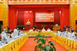 Quang cảnh buổi làm việc. (Ảnh: Trung Nguyên/TTXVN)