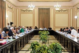 Quang cảnh Hội thảo trao đổi kinh nghiệm lập pháp Việt Nam-Cuba. (Ảnh: Vũ Lê Hà/TTXVN)