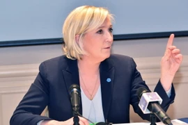 ] Ứng cử viên của đảng cực hữu "Mặt trận Quốc gia" (FN) tham gia tranh cử Tổng thống Pháp, bà Marine Le Pen. (Nguồn: AFP/TTXVN)