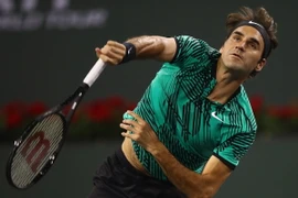 Federer thi đấu tại giải BNP Paribas Open tại Indian Wells, Mỹ, ngày 12/3. (Nguồn: AFP/TTXVN)