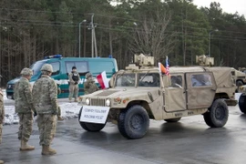 Binh sỹ Mỹ trong một đợt triển khai tại Olszyna, Ba Lan ngày 12/1. (Nguồn: AFP/TTXVN)