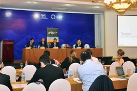 Nhóm công tác về luật và chính sách cạnh tranh (CPLG) Ủy ban thương mại và đầu tư (CTI) tổ chức cuôc Đối thoại chính sách. (Ảnh: Nguyễn Khang/TTXVN)