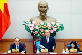 Thủ tướng Nguyễn Xuân Phúc phát biểu tại cuộc họp. (Ảnh: Thống Nhất/TTXVN)