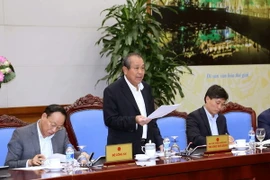 Phó Thủ tướng Thường trực Chính phủ Trương Hòa Bình, Trưởng Ban Chỉ đạo Đề án 896, phát biểu. (Ảnh: Doãn Tấn/TTXVN)