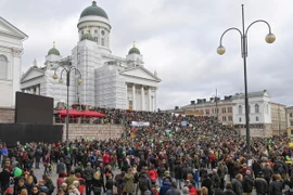 Biểu tình chống phân biệt chủng tộc tại Phần Lan hồi tháng 9/2016. (Nguồn: EPA/TTXVN)