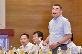 Chánh Văn phòng - Người Phát ngôn Bộ Công an Tô Ân Xô trả lời các nhà báo. (Nguồn: Báo Chính phủ)