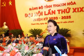 Chủ tịch Quốc hội Nguyễn Thị Kim Ngân phát biểu chỉ đạo tại Đại hội. (Ảnh: Trọng Đức/TTXVN)