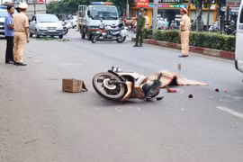 Hiện trường vụ tai nạn. (Ảnh: Đậu Tất Thành/TTXVN)