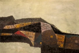 'Phong cảnh' (chất liệu sơn dầu) của Tào Linh. (Ảnh: BTC)