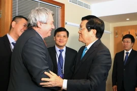 Chủ tịch nước Trương Tấn Sang tiếp Chủ tịch Đảng Cộng sản Séc