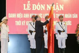 Quang cảnh Lễ khai giảng năm học của Học viện An ninh Nhân dân. (Ảnh: Trí Dũng/TTXVN)