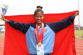 Vận động viên Nguyễn Thị Thanh Phúc. (Ảnh: Quang Nhựt/TTXVN)