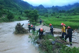 Mưa to, lũ ống xảy ra tại tỉnh Hà Giang. (Ảnh: Minh Tâm/TTXVN) 