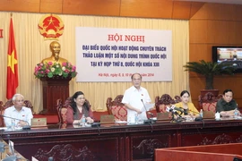 Chủ tịch Quốc hội Nguyễn Sinh Hùng chủ trì và phát biểu khai mạc Hội nghị. (Ảnh: Nhan Sáng/TTXVN)