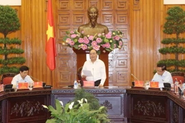 Phó Thủ tướng Nguyễn Xuân Phúc, Trưởng Ban Chỉ đạo phát biểu ý kiến. (Ảnh: Phương Hoa/TTXVN)