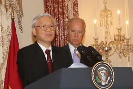 Tổng Bí thư Nguyễn Phú Trọng dự Chiêu đãi của Chính quyền Hoa Kỳ do Phó Tổng thống Hoa Kỳ Joe Biden chủ trì. (Ảnh: Trí Dũng/TTXVN)