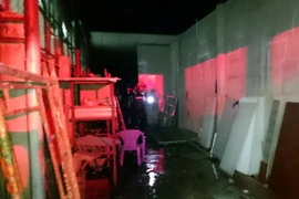 Hiện trường vụ cháy. (Ảnh: Trần Lê Lâm/Vietnam+)