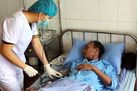 Bệnh viện 09 của Sở Y tế Hà Nội hiện đang điều trị bằng ARV cho người có HIV/AIDS ngoại trú và nội trú. (Ảnh: Dương Ngọc/TTXVN)
