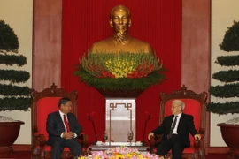 Tổng Bí thư tiếp Đoàn cấp cao Ban Tổ chức TW Đảng Lào 